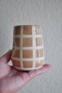 Image 4 of Tan Checkered Travel Tumblers