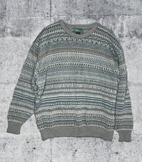  Croft & Barrow 90s 3D Knit Sweater XL made in USA