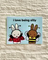 Image 2 of i love being silly sticker