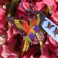 Image 1 of Rainbow Lorikeet Keychain/Lanyard keychain