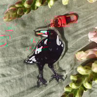 Image 2 of Magpie Keychain/Lanyard keychain
