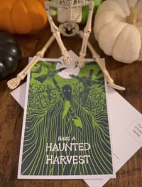 [SEASONAL] Haunted Harvest Halloween Postcard