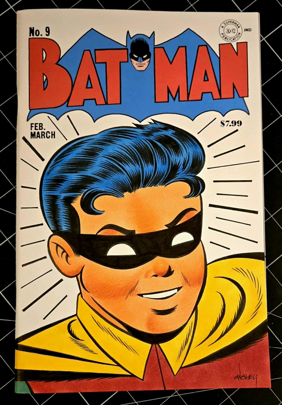 Image of ROBIN, The BOY WONDER ORIGINAL ART SKETCH COVER! BATMAN #9 FACSIMILE!