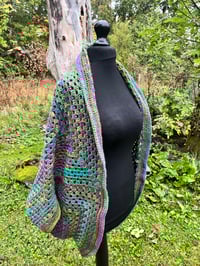 Image 4 of Wild Heathers  Crocheted Cocoon Cardigan 
