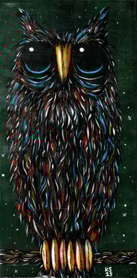 Image 1 of KS Original 7x14 acrylic on stretch canvas, 'Theo Muskell Turns Over A New Leaf’