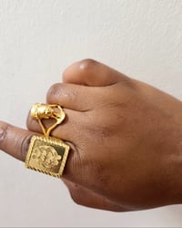 Image 3 of UNISEX GYE NYAME ADINKRA RING 