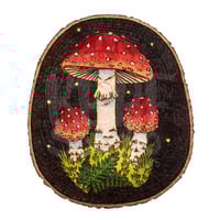 Image 2 of Légyölő galóca pirográfia | Fly agaric woodburning