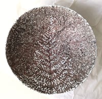 Image 3 of Rustic Papier-Mâché Bowl with Fern Imprint and Four Legs – Handmade Art