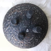 Image 7 of Rustic Papier-Mâché Bowl with Fern Imprint and Four Legs – Handmade Art