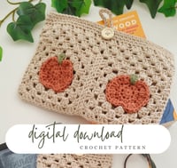Image 1 of Pumpkin Book and Kindle sleeve Crochet Pattern
