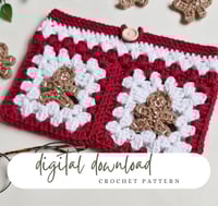 Image 1 of Gingerbread Book and Kindle Sleeve Crochet Pattern