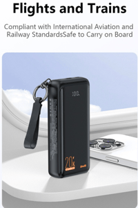 Image 5 of 🔋 20,000mAh Power Bank with Dual Fast Charging & Built-in Cables (Best in Market)