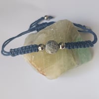 Image 2 of Jasper 3 Bead Blue Bracelet