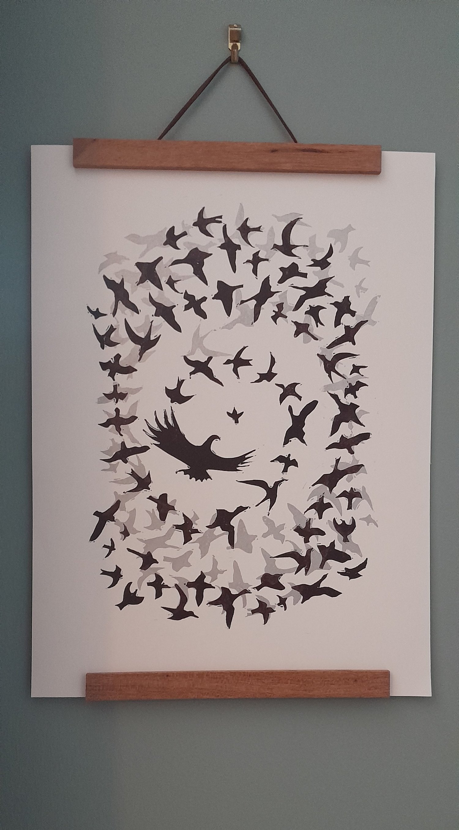 'Wren - King of the Birds' Linocut Print