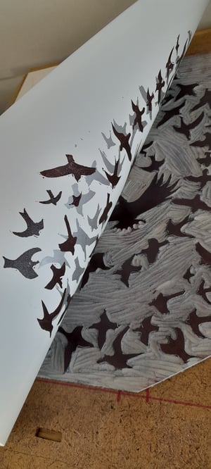 'Wren - King of the Birds' Linocut Print