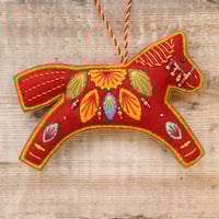 Image 1 of Red Leaping Pony Decoration