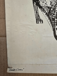 Image 3 of Original signed ink drawing "Back Cover" – Wolf and Hunters