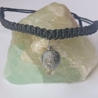 Image 1 of Jasper Drop Bead Black Bracelet