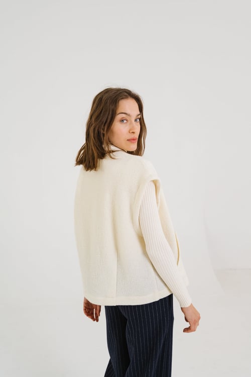 Image of 1-Chaleco Sonny Wool Lana Blanco
