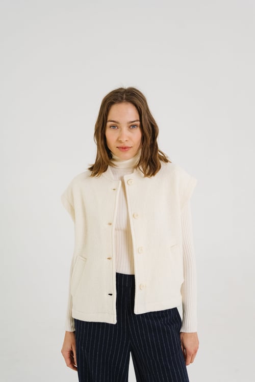 Image of 1-Chaleco Sonny Wool Lana Blanco