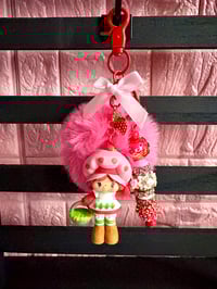 Image 1 of 🍓 Strawberry Shortcake Beaded  Keychain  🍓