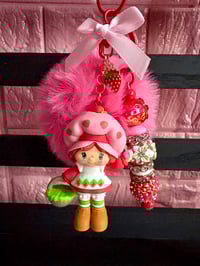 Image 2 of 🍓 Strawberry Shortcake Beaded  Keychain  🍓