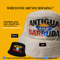 Image 2 of [BLACK]  ANTIGUA & BARBUDA BUCKET HAT 
