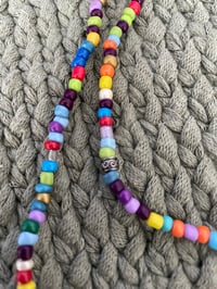 Image 3 of 40" Elastic Multicolored Beaded Necklace