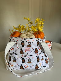 Image 1 of spooky milo tote bag