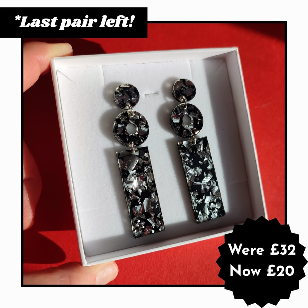 Image of Glitzy Geometric Statement Earrings