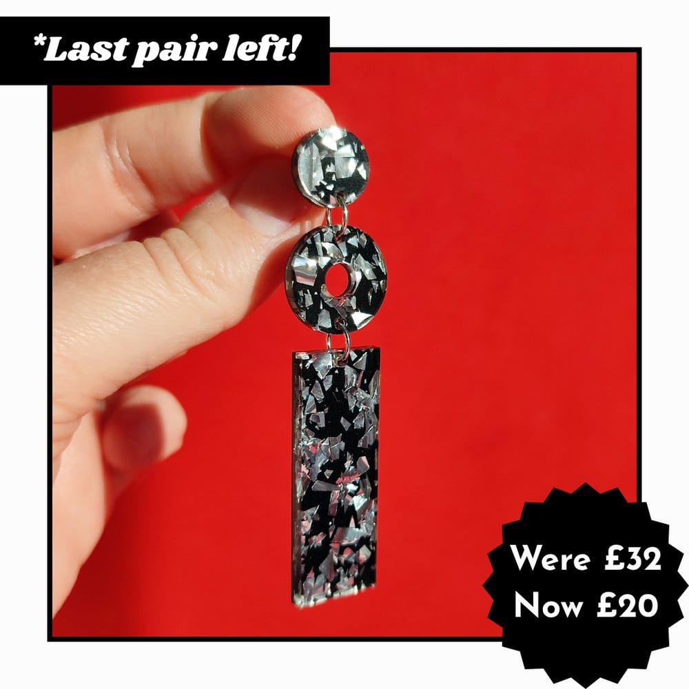 Image of Glitzy Geometric Statement Earrings