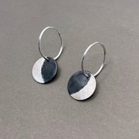 Image 3 of Crescent Moon Hoop Earrings