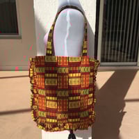 Image 1 of Handmade African Print Tote Bag - Diamond Kente
