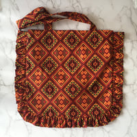 Image 2 of Handmade African Print Tote Bag - Tribal Diamonds
