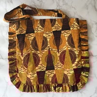 Image 2 of Handmade African Print Tote Bag - Tribal 2