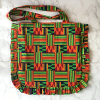 Image 2 of Handmade African Print Tote Bag - Kente