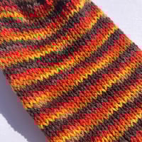 Image 2 of Double Layer Knit Beanie - 100% Wool - Fall Multicolor
