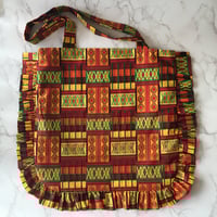 Image 2 of Handmade African Print Tote Bag - Diamond Kente