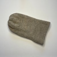 Image 3 of Double Layer Knit Beanie - 100% Wool - Oatmeal