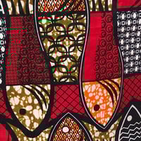 Image 3 of Handmade Red Ankara Tote Bag - African Print