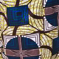 Image 3 of Handmade Blue Ankara Ruffle Tote Bag - African Print