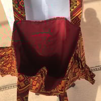 Image 4 of Handmade African Print Tote Bag - Tribal Diamonds