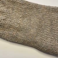 Image 4 of Double Layer Knit Beanie - 100% Wool - Oatmeal