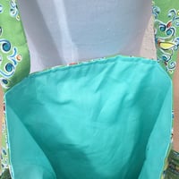 Image 4 of Handmade Green Floral Ruffle Tote Bag