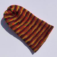 Image 4 of Double Layer Knit Beanie - 100% Wool - Fall Multicolor