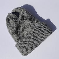 Image 1 of Double Layer Knit Beanie - 100% Wool - Light Gray