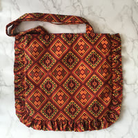 Image 5 of Handmade African Print Tote Bag - Tribal Diamonds