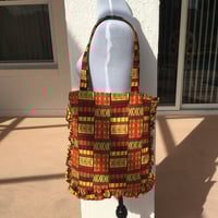 Image 5 of Handmade African Print Tote Bag - Diamond Kente