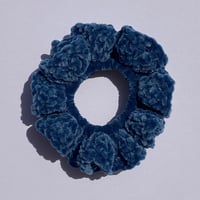 Slate Blue Velvet Scrunchie
