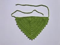 Image 2 of Crochet Cotton Bandana - Green Apple